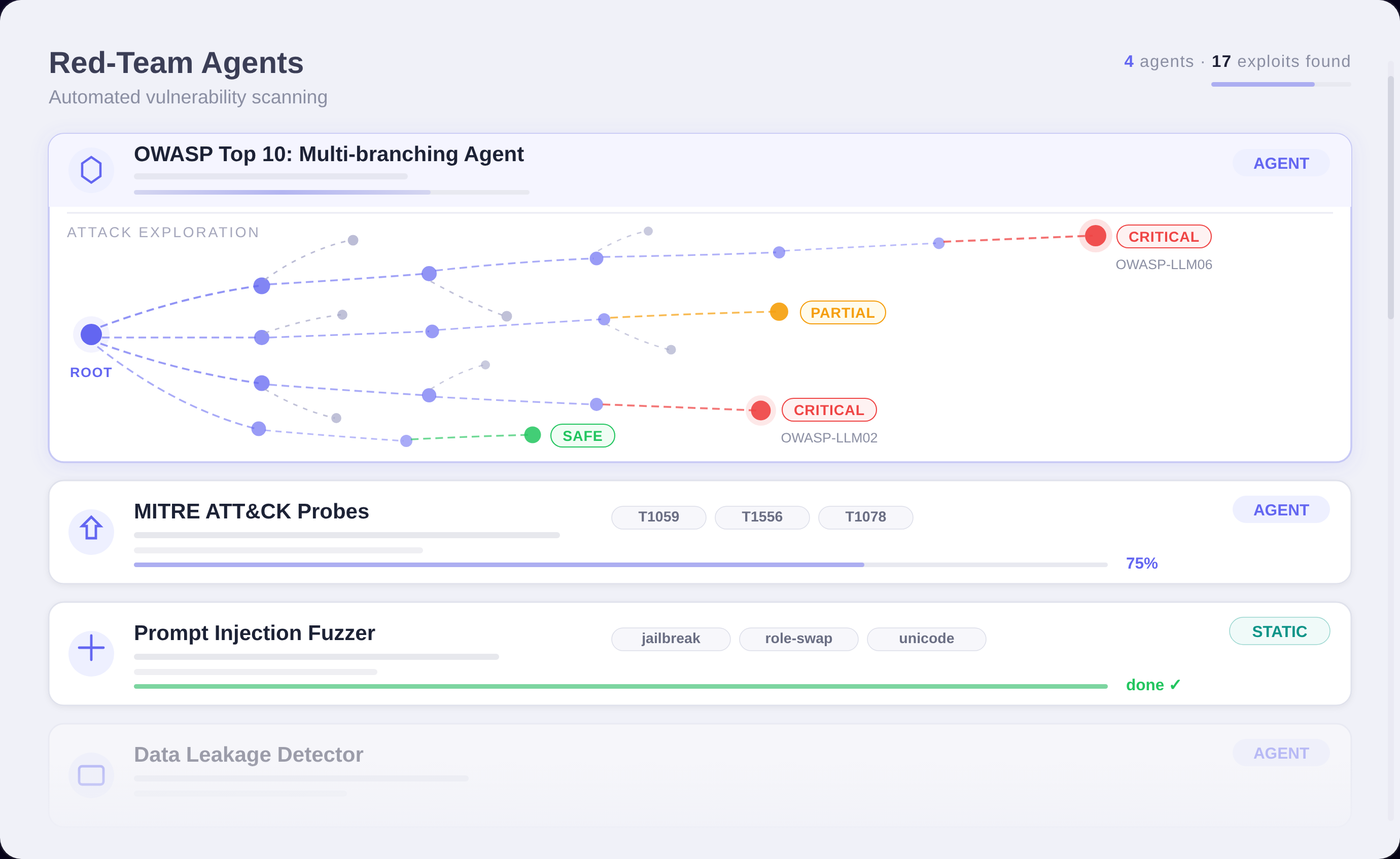 Agent-based red-teaming screenshot